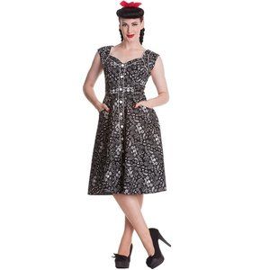 Hell Bunny M Skull Paisley Dress